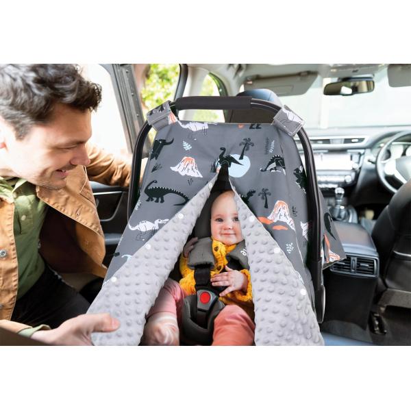 Multi-use Infant Car Seat Cover,Baby Carrier,Nursing Cover,Minky Blanket