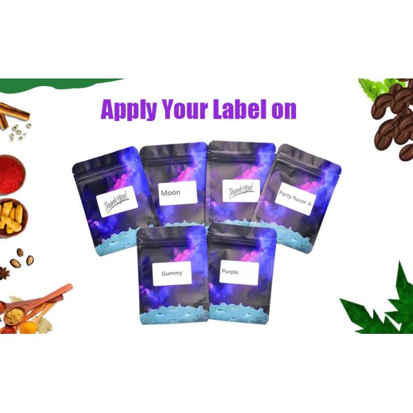 apply your label on the plain mylar bag