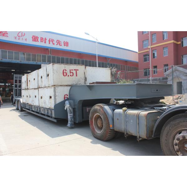 Truck Trailer Excavator Transporting Gooseneck Lowbed 3 Axles 60ton Low Bed Trailer with Ladder