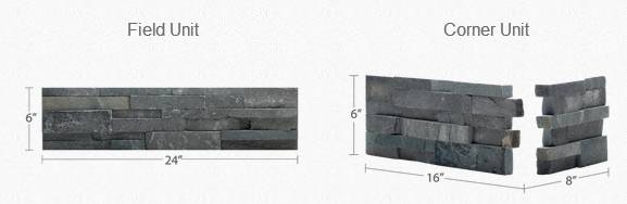 Grey Cultured Ledge Quartzite Stone Veneer For Exterior And Interior Wall