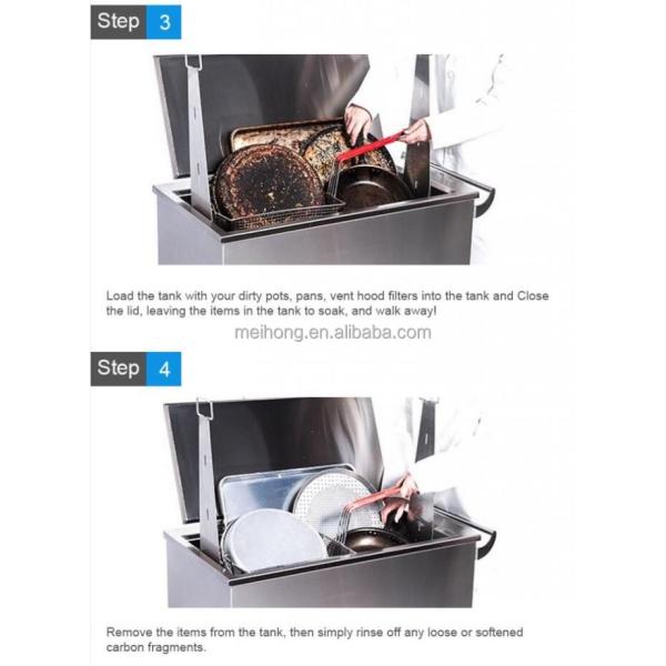 Ultrasonic Heated Soak Tank Stainless Steel Soak Tank Cleaner For Oven Tray