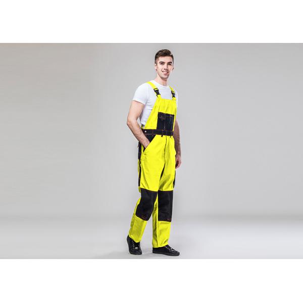 Durable Comfortable Mens Safety Work Clothes Multi - Color Multi - Pocket Bib Pants