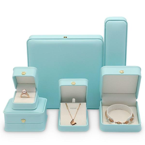 Genuine Square Ring Bracelet Watch Gift Packing Jewelry Jewellery Set Packaging Display Box with EVA Foam Insert