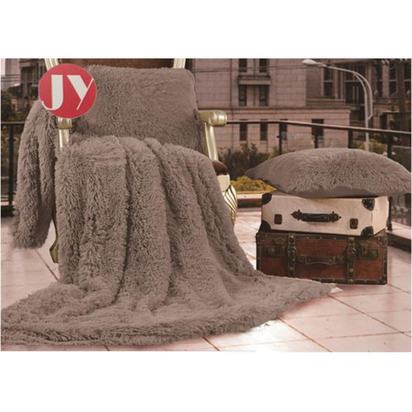 Decorative Long Haired Plush Fur Blanket Shaggy Soft Fuzzy Microfiber For Twin