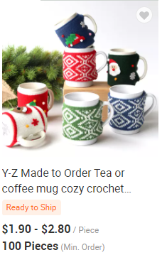 Y-Z Comfy Grey Mug Cozy Drinkware Tea Cup Knit Cable Warmer Removable Birthday Gift Mug Sweater