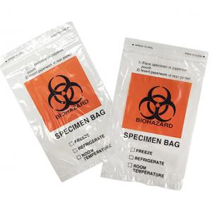 China Anti Dust Thickness 180 Micron Biohazard Sample Bags Custom Made on sale