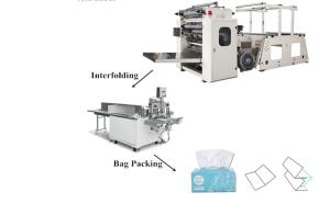 China 380V CE Interfold Facial Tissue Machine 4800 Sheets / Min Edge Embossing on sale