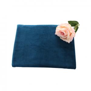 Quality Indigo Blue Super Soft Plush Fabric 100% Polyester Plain for sale