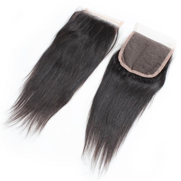 130% Density 10inch Women Yaki Straight Closure Free Part Frontal Closure