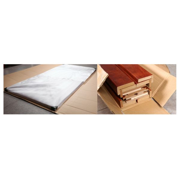 Double Swing Outdoor Solid Wood Door With Tempered Clear Glass Inserts