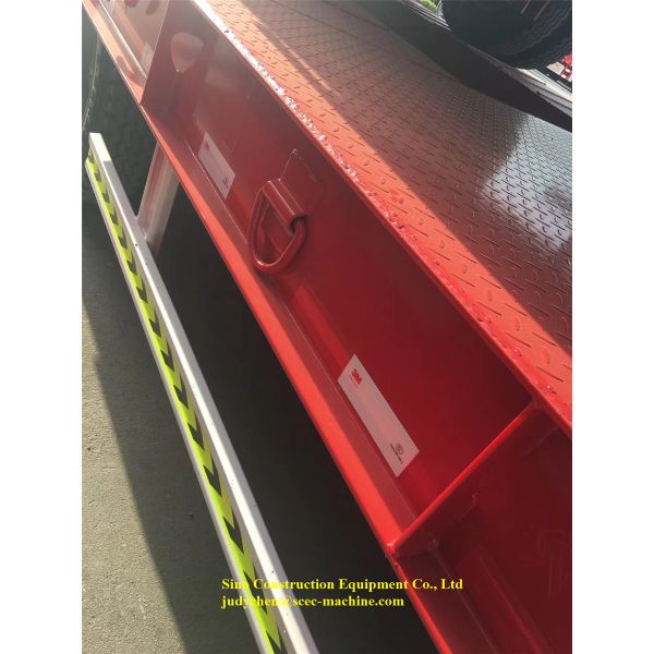 Gooseneck Low Bed Semi Trailer 60t Tri Fuwa BPW Axles For Heavy Machinery Transport