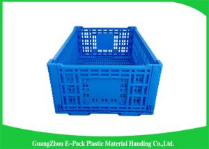 Quality Large Folding Plastic Crates / Collapsible Plastic Storage Bins for sale