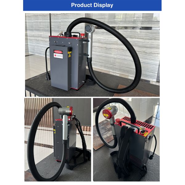 50W 100W 200W Mini Fiber Laser Machine Backpack JPT Laser Rust Removal Cleaning Machine Pulse Laser Cleaning Machine