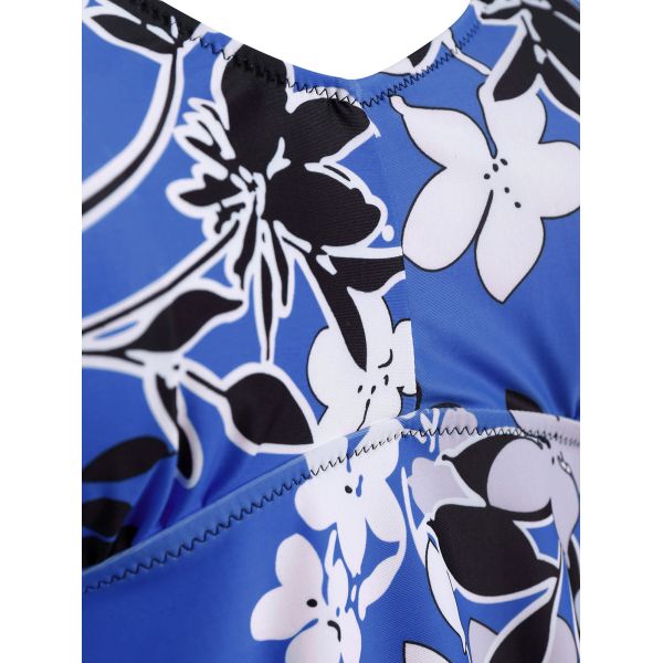2018 New Plus Size One piece Swimsuit Floral Print Swimsuit Women Push up with