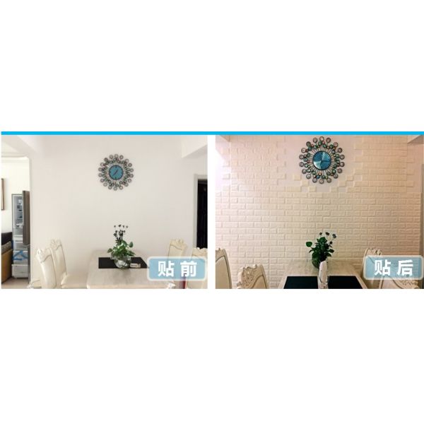 Geometric 3D PE Foam Wallpaper Green Waterproof Self Adhesive 3D Foam Wall Stickers