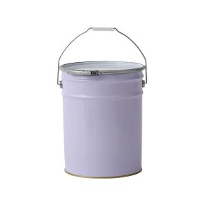 Stackable Iron 5 Gallon Metal Bucket Cylindrical Shape Customizable