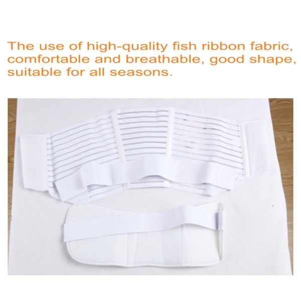 Comfortably Elastic Fish Ribbon Pregnant Women Waist Belt Breathable White Color