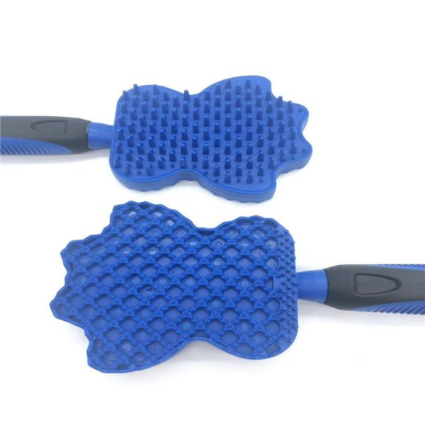 Blue Color Pet Hair Brush Weight 167g Special Shape TPR / PP Material