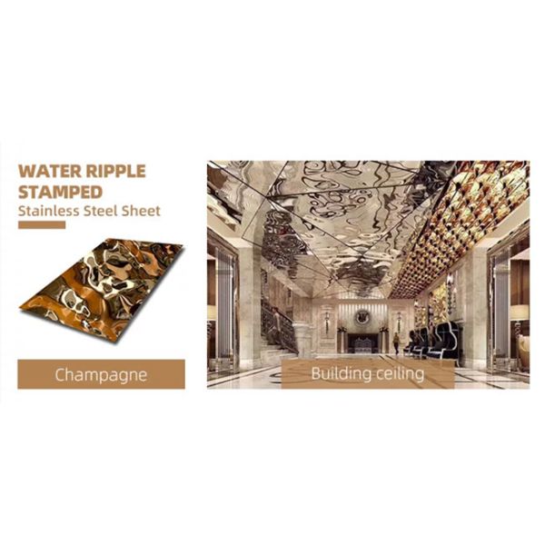 Water Ripple Stamped Stainless Steel Sheet Anti Finger Print