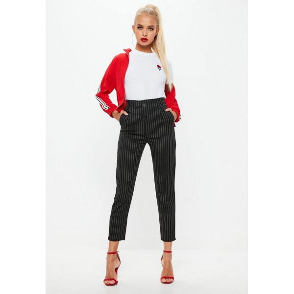 White Rose Embroidered Crop T Shirt Clothing Women