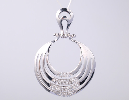 Unique 925 Silver Geometric Pendant Decorated With Customizable Zircon Silver Gemstone Rings jewelry Accessory