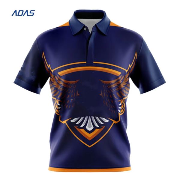 Bulk Men's Knitted Sublimation Tee Shirts Sport Wear Polo Shirt Lightweight