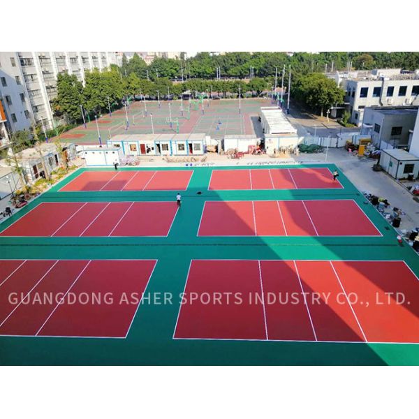 TPU SPU Flooring Material Badminton Glossy Finish Court Use
