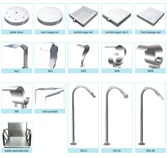 Outdoor SS304 Swimming Pool Cascade Waterfall Bubble Chair