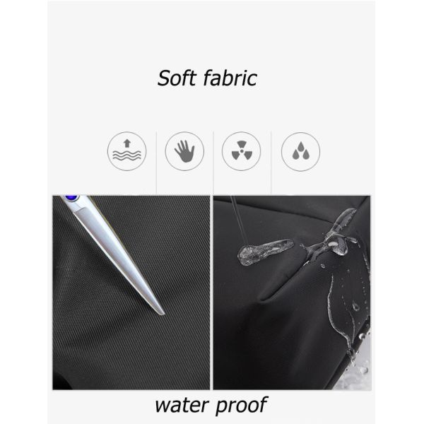 Water Resistant Polyester Lining Anti Theft Chest Sling Bags With USB 5L