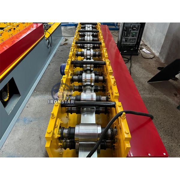 Omega profile roof batten roll forming machine in Egypt Top hat roll forming machine Raw material: Galvanized steel