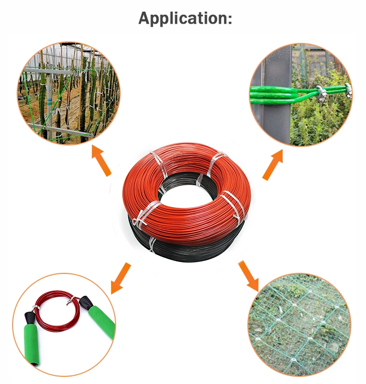 UV Resistant PVC Coated Galvanized Steel Wire Rope Tolerance ±1% and Different Color Choices for Durable Performance
