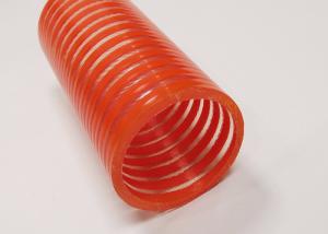 Quality Flexible Helix Reinforced Suction And Discharge Hose Customized PVC In Red Color for sale