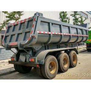 Multi Sized Load Trail Dump Utility Trailer For Base Rock Topsoil Asphalt , Truck Dump Trailers