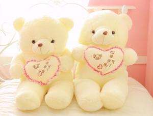Quality holding heart teddy bear, china plush toy animals, animal teddy bears for sale
