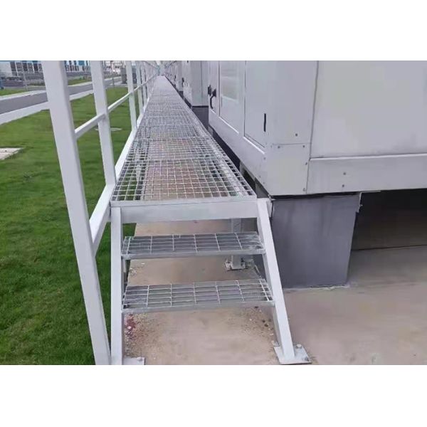 Outdoor Metal Drain Cover Galvanized Steel Grating 130mm Bar Pitch