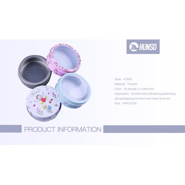 Decorative Personalized Christmas Candy Tins Clear Window For Chocolate Chip Cookie