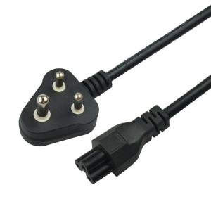 Quality 1.5mm C19  India 3 Prong Computer Power Cord South Africa Power Cable for sale