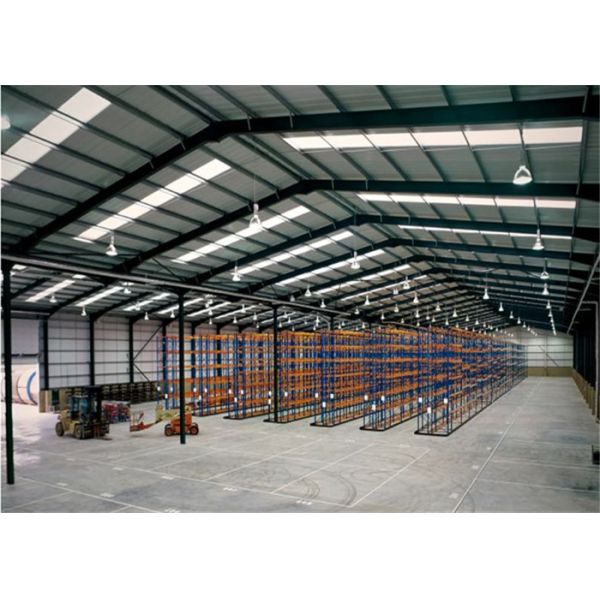 Prefabricated light Steel Frame Warehouse Construction Large Span Portal Structure Design