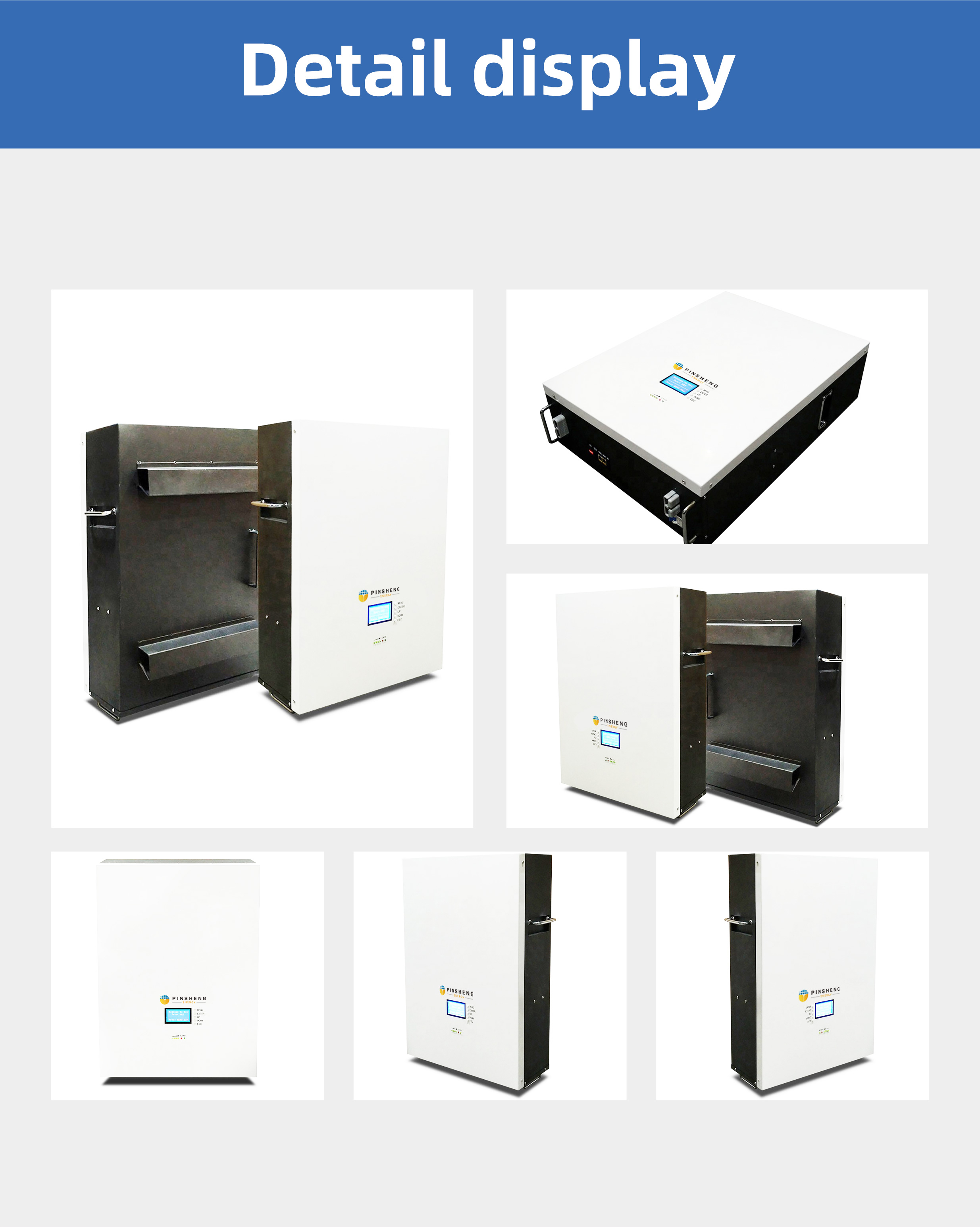 Pinsheng iron phosphate battery 10kwh wall mounted batteries lifepo4 48V 51.2V lithium ion solar battery 200ah