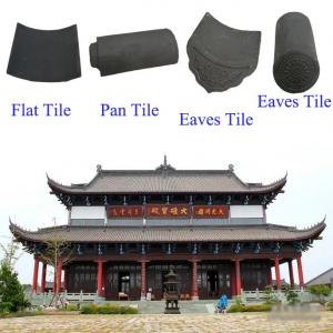Quality Chinese Temple Material grey shingle roof tiles unglazed for sale
