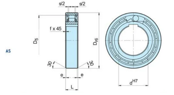 High Precision Overrunning Clutch Gcr15 Chrome Steel BS Series For Reducers Drawn Cup Needle Roller Clutch