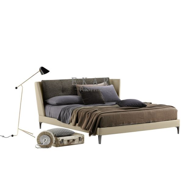 Ekar Bedroom Furniture Italian Fabric Modern King Size Bed