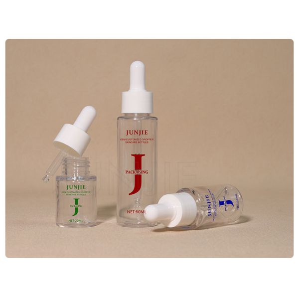 Hot Sale 20/30/60ml PET Empty Plastic Dropper Bottle for Skin Care Serum Aerosol Packaging for Moisturizing Essential Oil