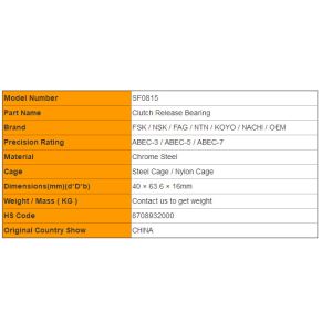 NTN SF0818 , SF0815 Clutch Bearings for Automobile PEUGEOT Parts