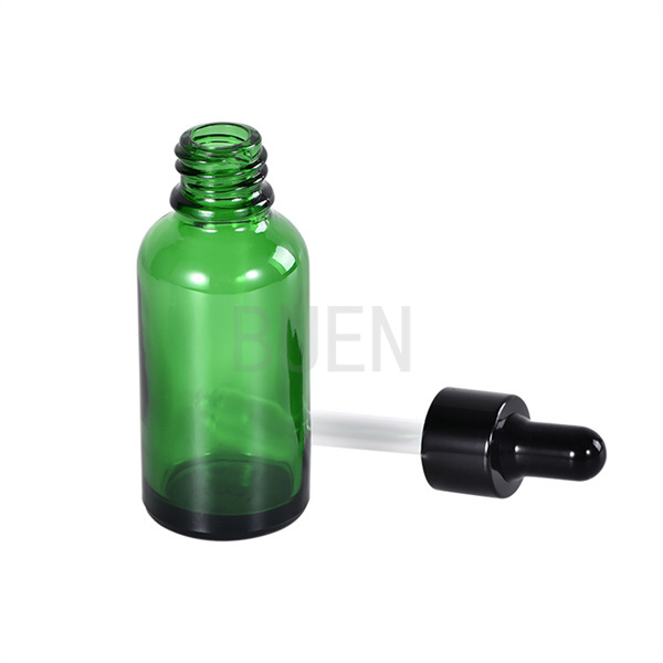 Cylinder Glass Dropper Bottle Empty Inner Plug With Aluminum Cap 15ml