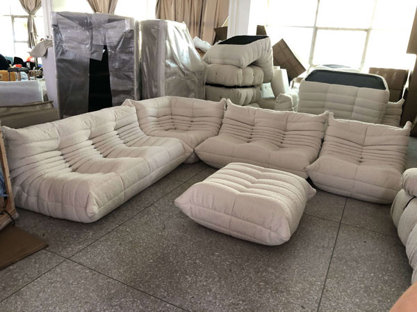 Modular Living Room Sectional Sofa Leather Home Furniture Lazy Sofa Set