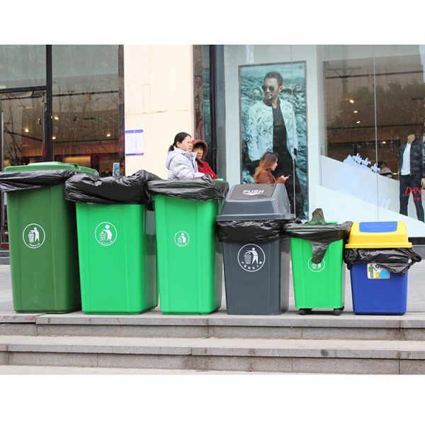 Large Black Sanitation Trash Bin Large Garbage Bag Property Community Factory Wholesale Plastic Garbage Bag