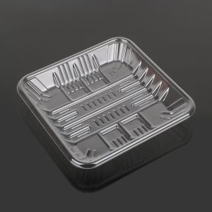 OEM ODM Square Disposable 14*14*2cm Plastic Meat Packaging