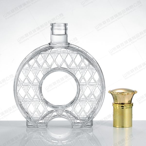 Rubber Stopper Sealing Type Large Crystal Wine Decanter for Whisky Xo Glass Bottle