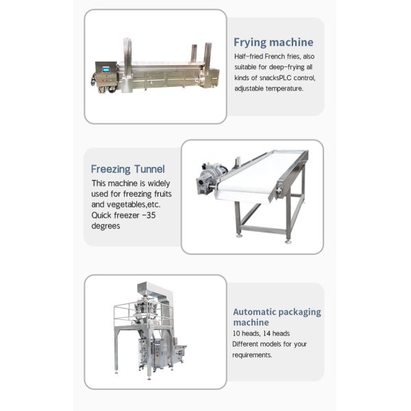 Automation Stainless Steel Potato Processing Plant/frozen Potato Chips Machine/Frozen French Fries Production Line